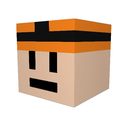olinktv5 Minecraft avatar head, 3D render
