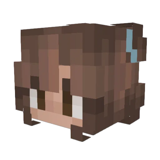 olipiccolo Minecraft avatar head, 3D render