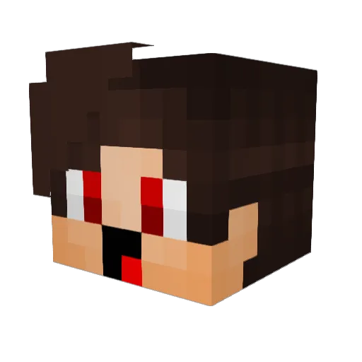 oliryu Minecraft avatar head, 3D render