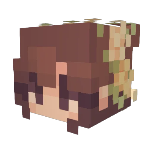 olitoon Minecraft avatar head, 3D render