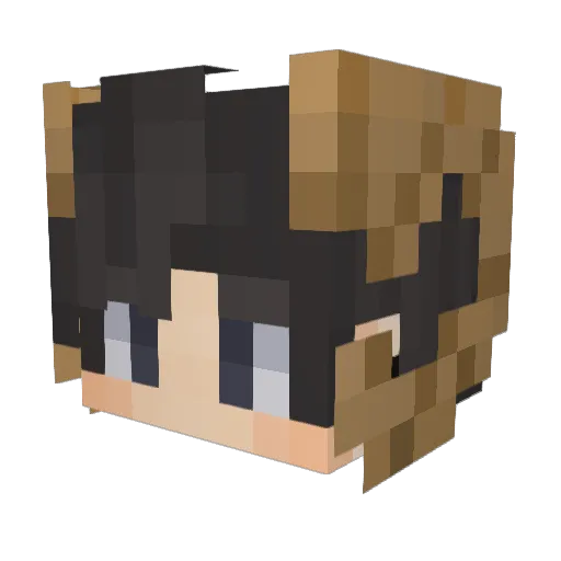 olive158 Minecraft avatar head, 3D render