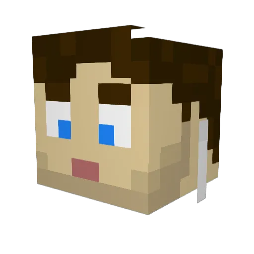 olive53 Minecraft avatar head, 3D render