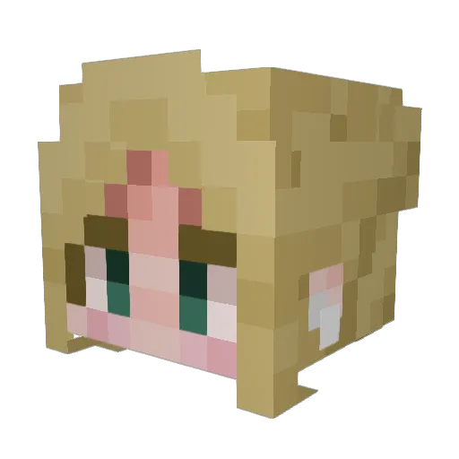 olive97 Minecraft avatar head, 3D render