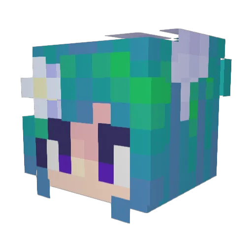 oliveb Minecraft avatar head, 3D render