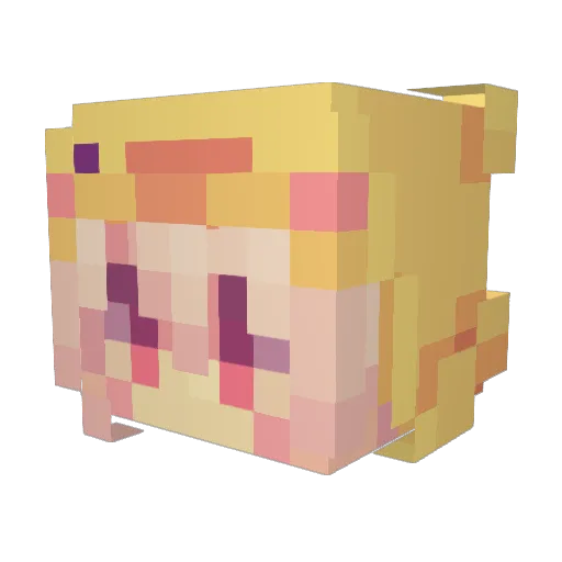 oliveirajun Minecraft avatar head, 3D render
