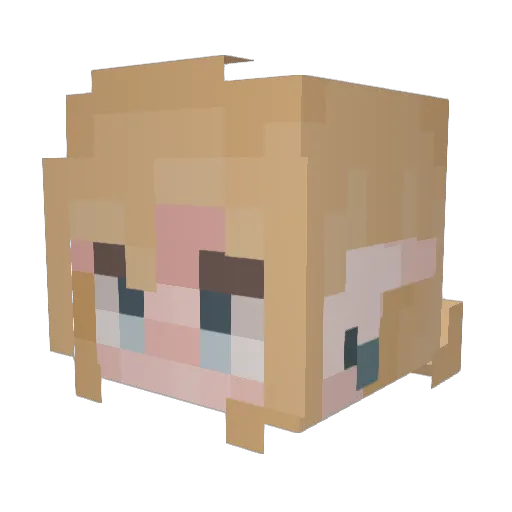 olivejaw Minecraft avatar head, 3D render