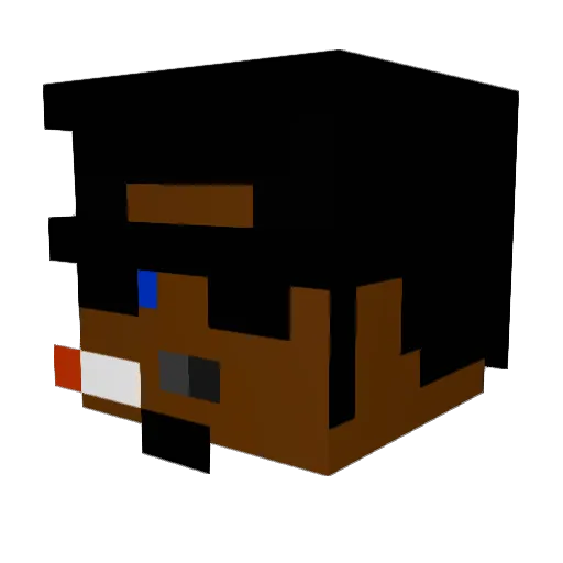 oliveolive Minecraft avatar head, 3D render