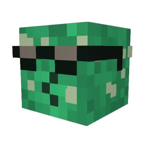 olivephio Minecraft avatar head, 3D render