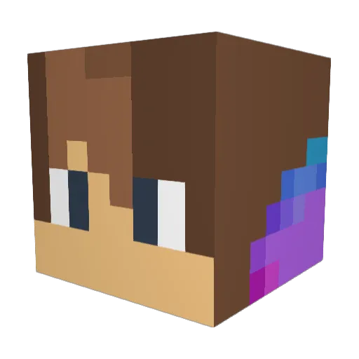 olivercool Minecraft avatar head, 3D render