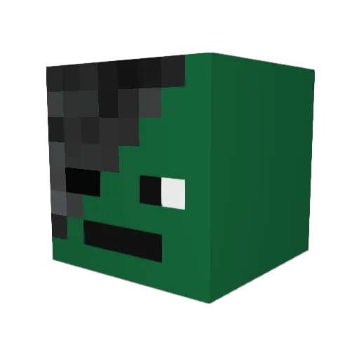 oliverj1 Minecraft avatar head, 3D render