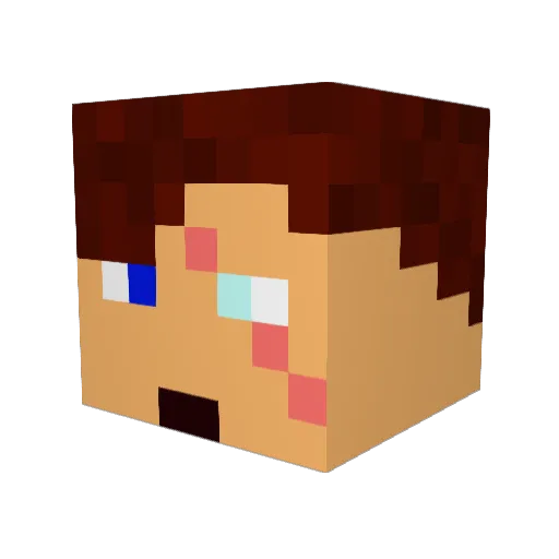 oliveroil Minecraft avatar head, 3D render