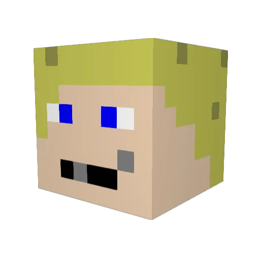 olivertoussaint Minecraft avatar head, 3D render
