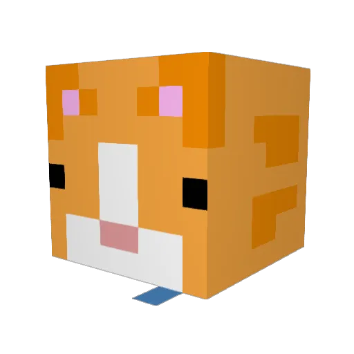 oliverver Minecraft avatar head, 3D render