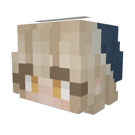 oliveryad Minecraft avatar head, 3D render