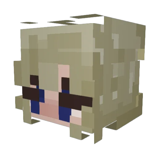 oliveson Minecraft avatar head, 3D render