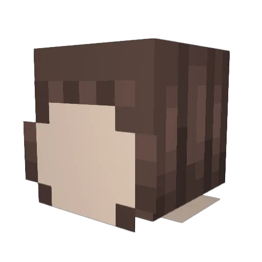 olivetreewood Minecraft avatar head, 3D render