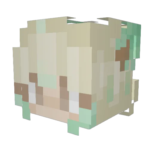 oliviabridger Minecraft avatar head, 3D render