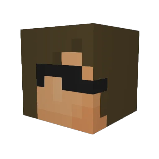 oliviagirl Minecraft avatar head, 3D render