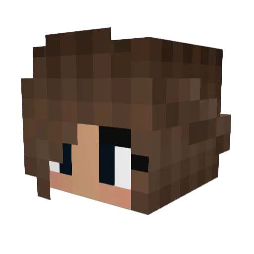 oliviagodelinde Minecraft avatar head, 3D render