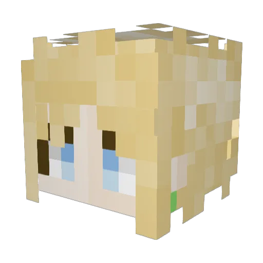 oliviamarti Minecraft avatar head, 3D render