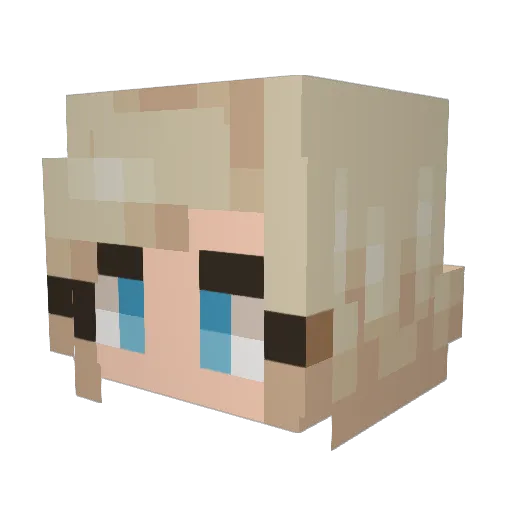 oliviaoakes Minecraft avatar head, 3D render