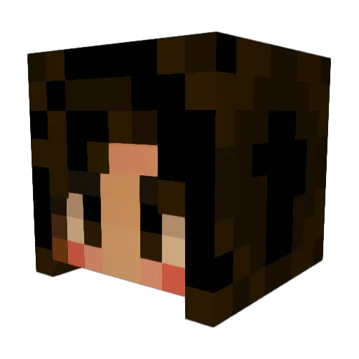 olivtae Minecraft avatar head, 3D render