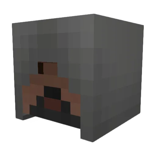 olli_lng Minecraft avatar head, 3D render