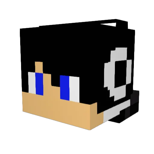 ollicraft Minecraft avatar head, 3D render