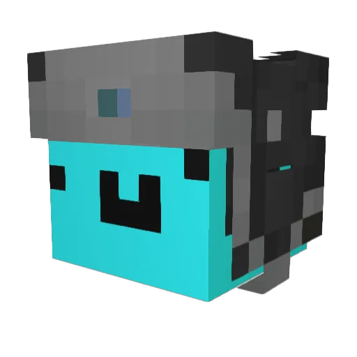 olliedaolive Minecraft avatar head, 3D render