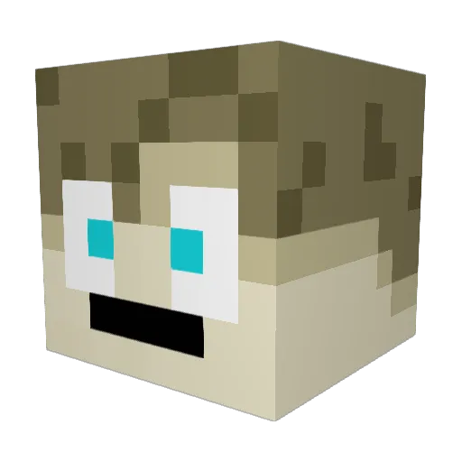 olliemyles Minecraft avatar head, 3D render