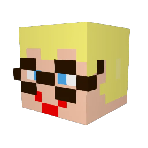 olliplop Minecraft avatar head, 3D render