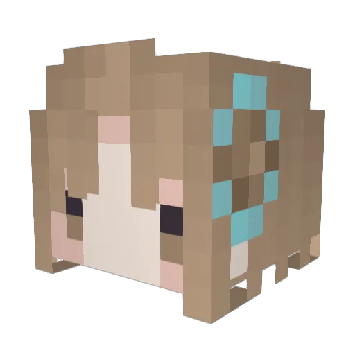 olllios Minecraft avatar head, 3D render