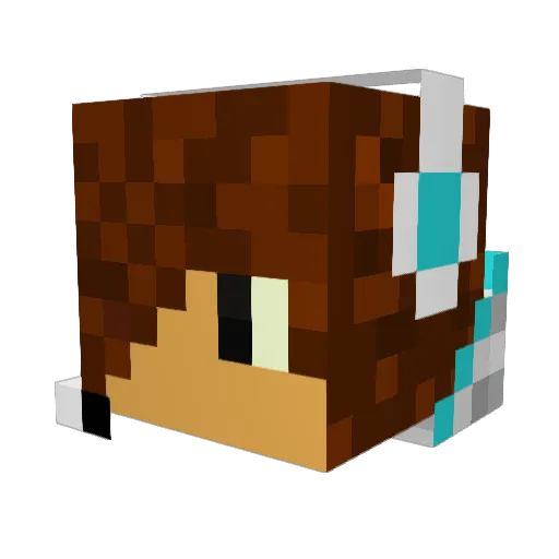 ollysar Minecraft avatar head, 3D render
