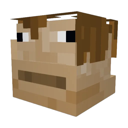 ollyshake Minecraft avatar head, 3D render
