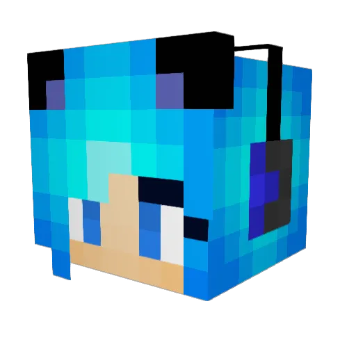 olonojik Minecraft avatar head, 3D render