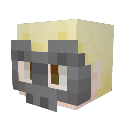 olptz Minecraft avatar head, 3D render