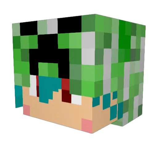 olra Minecraft avatar head, 3D render
