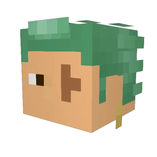 olsmoke Minecraft avatar head, 3D render
