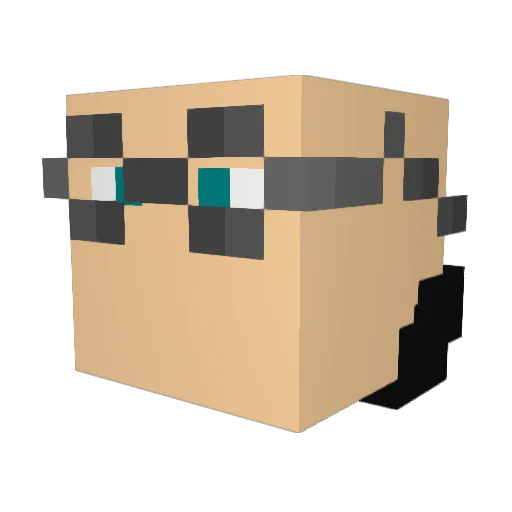 olszakumpel Minecraft avatar head, 3D render