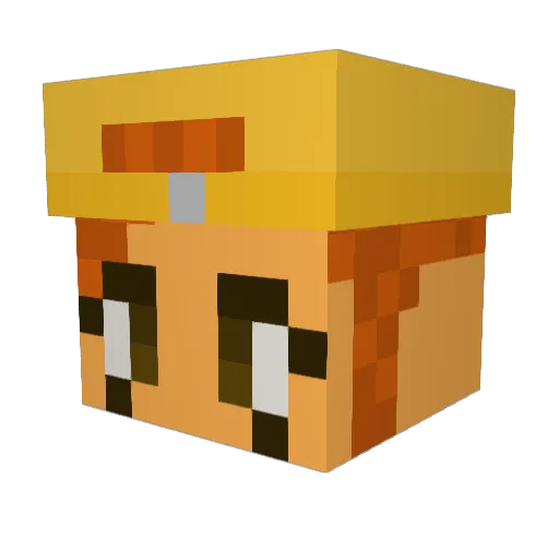 olumsuz Minecraft avatar head, 3D render