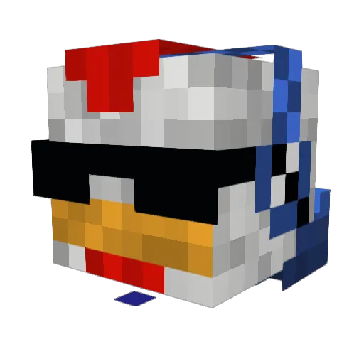 olvicam Minecraft avatar head, 3D render