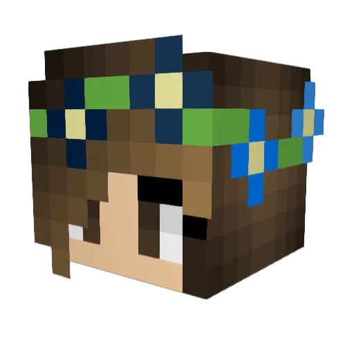 olympia15 Minecraft avatar head, 3D render