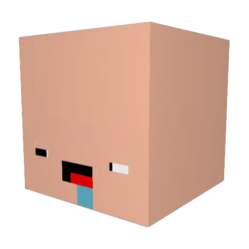 olz7y Minecraft avatar head, 3D render