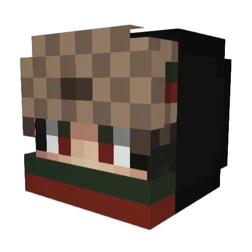 om3Gi Minecraft avatar head, 3D render