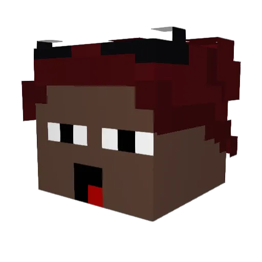 omadonnah Minecraft avatar head, 3D render