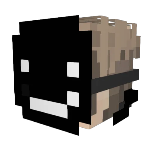 omanjuuu Minecraft avatar head, 3D render