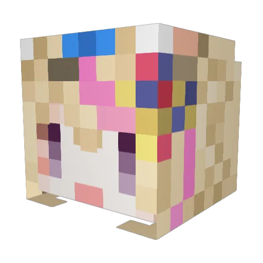 omapol Minecraft avatar head, 3D render