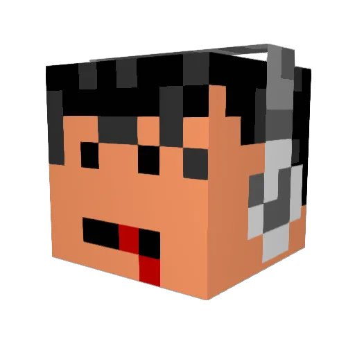omar_wwe Minecraft avatar head, 3D render