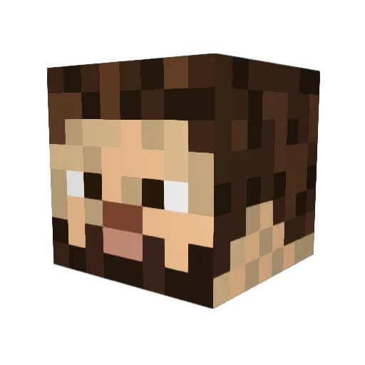 omarqm Minecraft avatar head, 3D render
