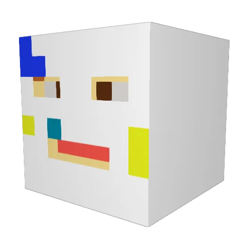 omaserom Minecraft avatar head, 3D render
